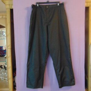 NWOT JOHN DALY Windbreaker Parachute Black Golf Pants Adjustable Waist Size L